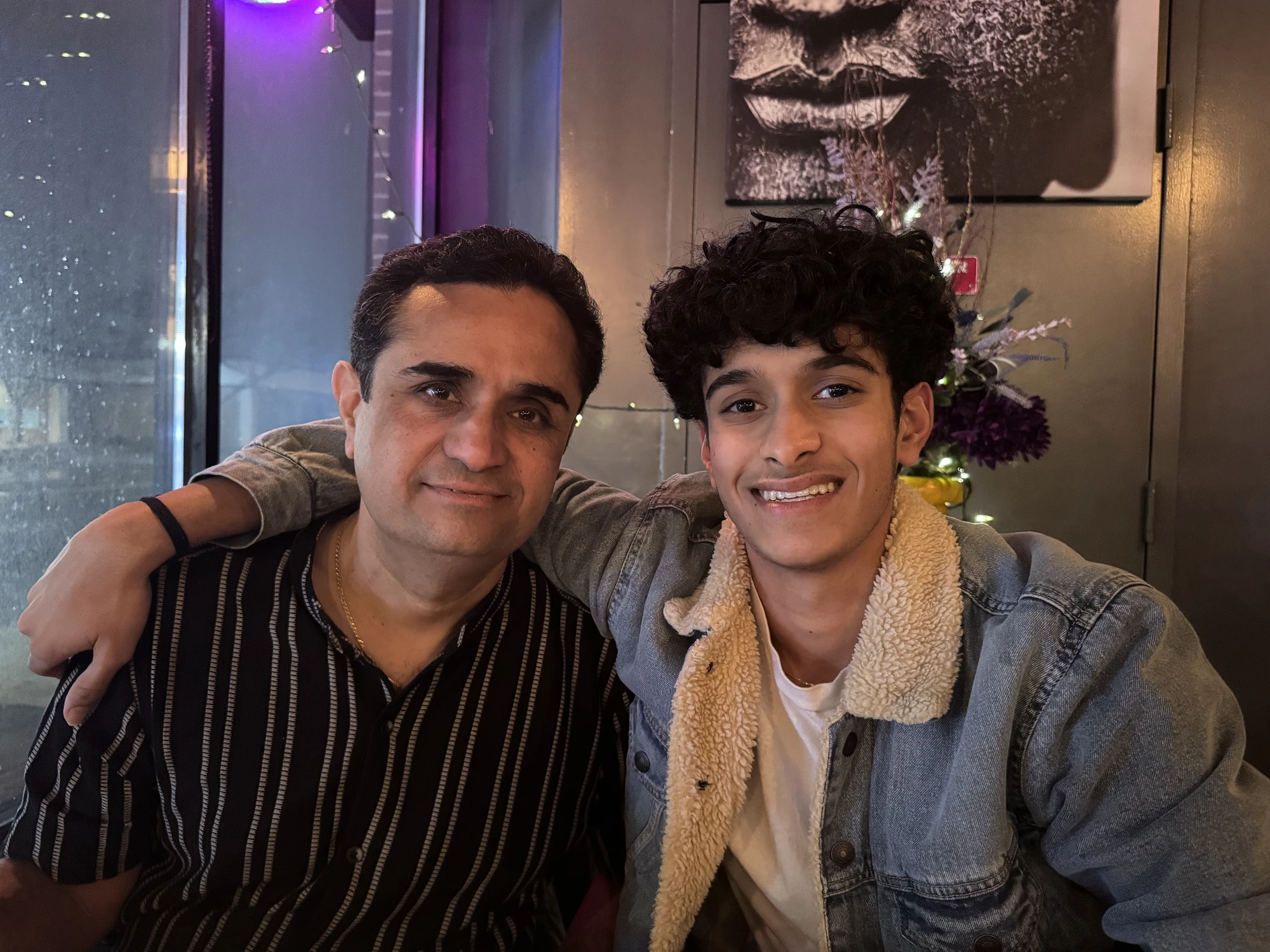 Dev at dinner